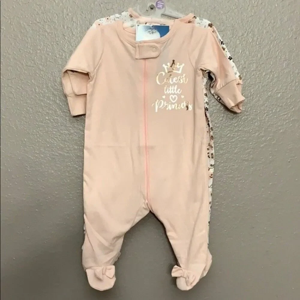 Gerber Organic Baby Girl Princess Sleep N' Play, 2 Pack   0-3 months
